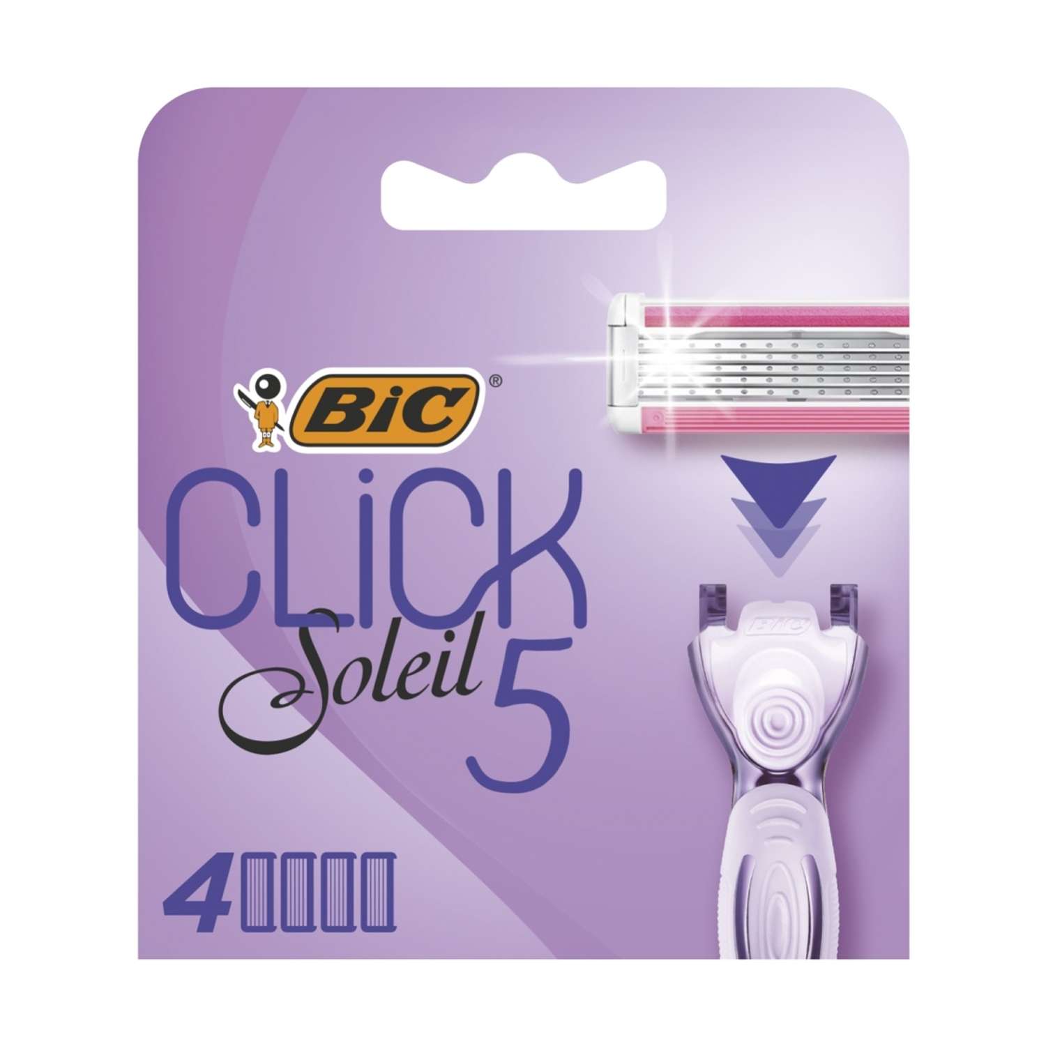 Сменные кассеты для бритвы BIC Click 5 Soleil 4 шт - фото 1
