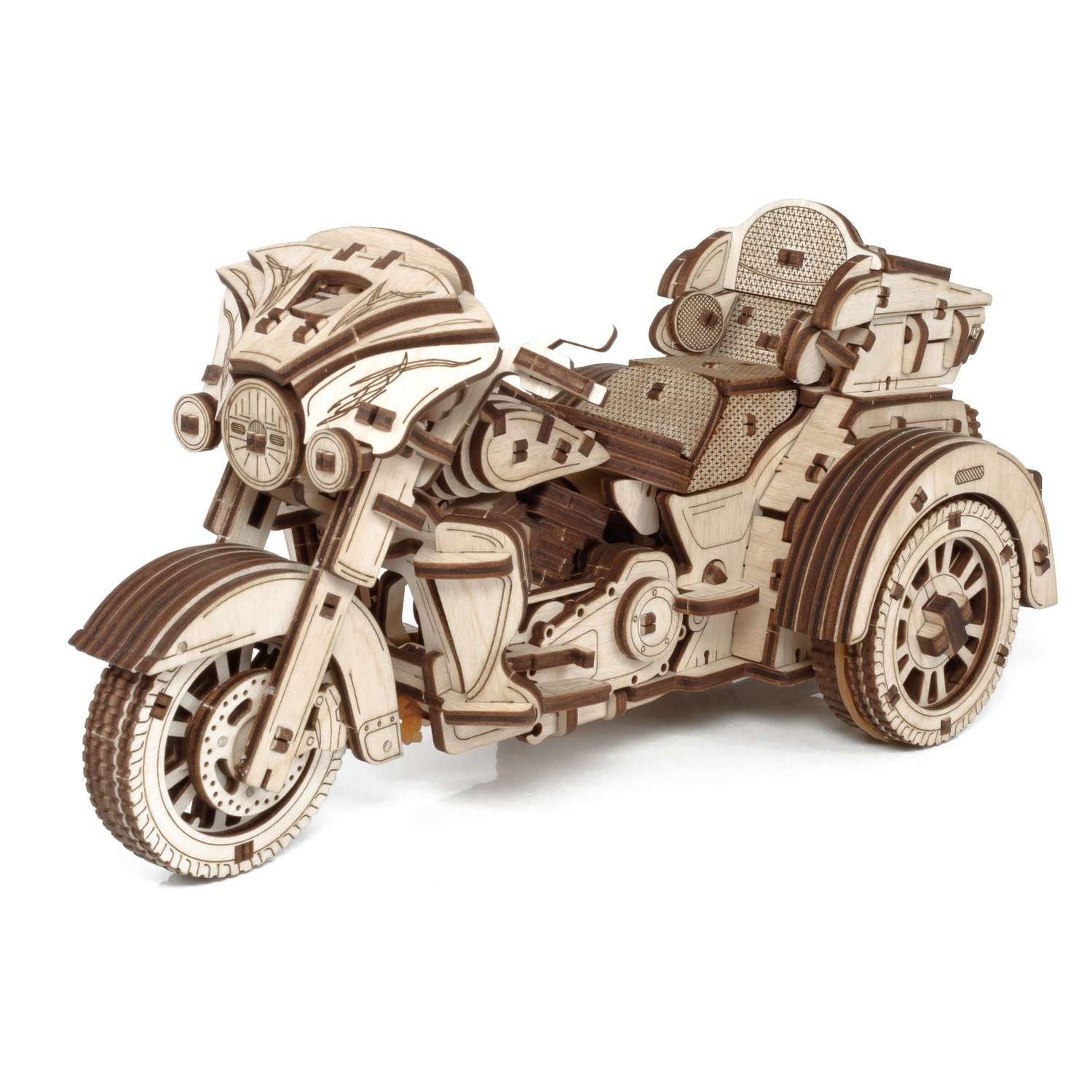 Сборная модель Eco Wood Art Мотоцикл Трайк из дерева ETrike - фото 2