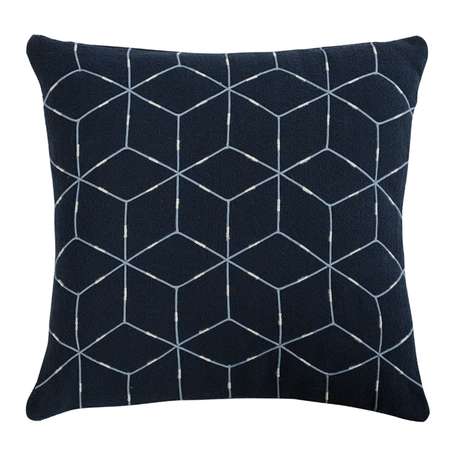 Подушка Tkano декоративная из хлопка темно-синего цвета 45х45 см