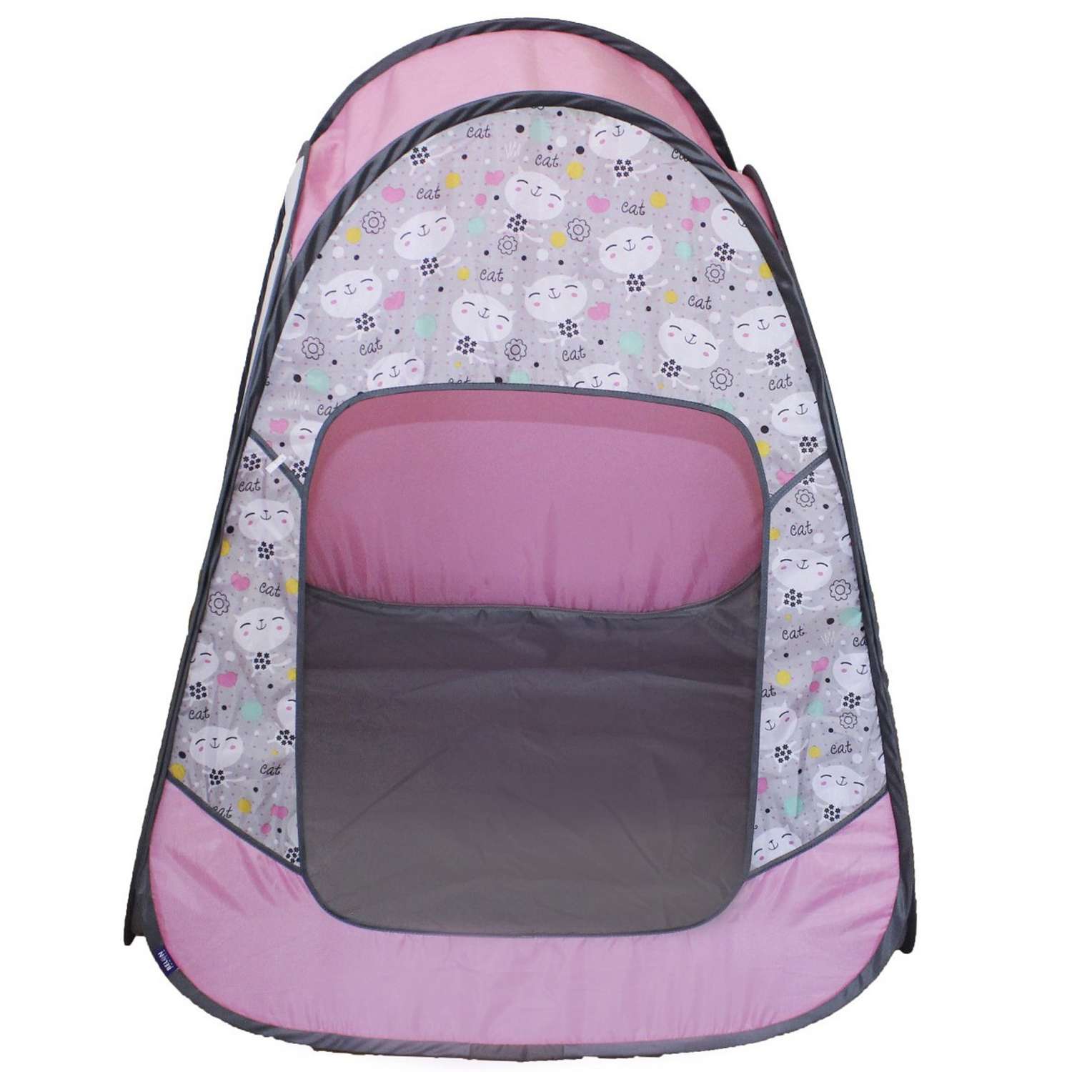 Палатка Zabiaka детская игровая «Радужный домик» 80 × 55 × 40 см Принт «Коты на сером» - фото 2
