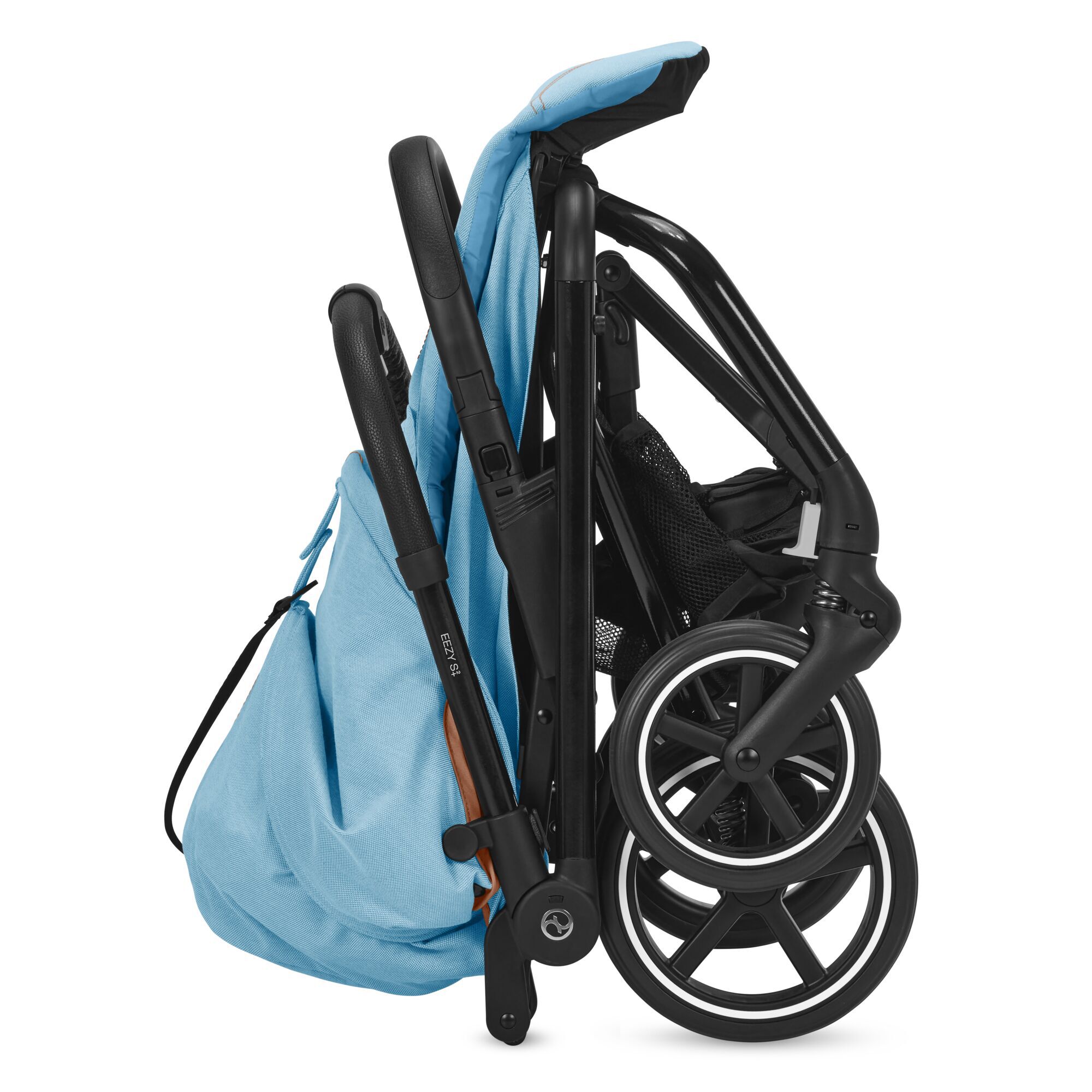 Коляская детская Cybex Eezy S+ 2 BLK Beach Blue с бампером - фото 5