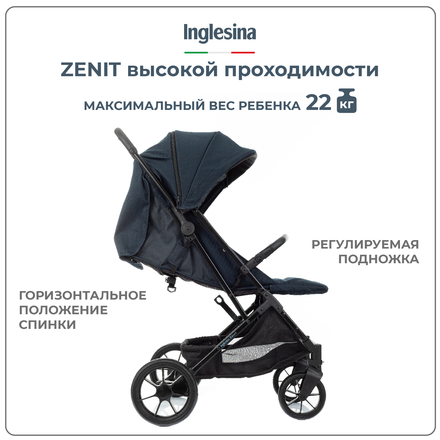 Прогулочная коляска Inglesina Zenit Navy - фото 7