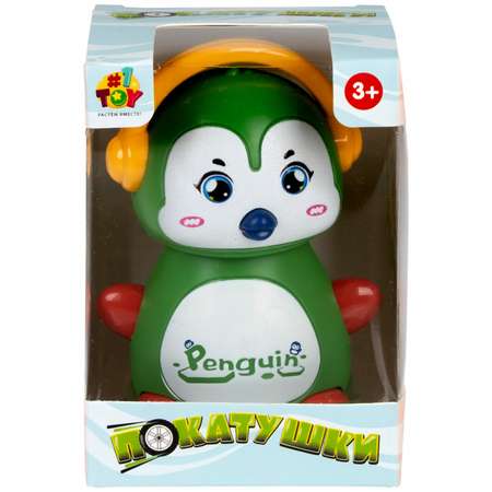 Игрушка инерционная 1TOY Весёлый Пингвин зеленый
