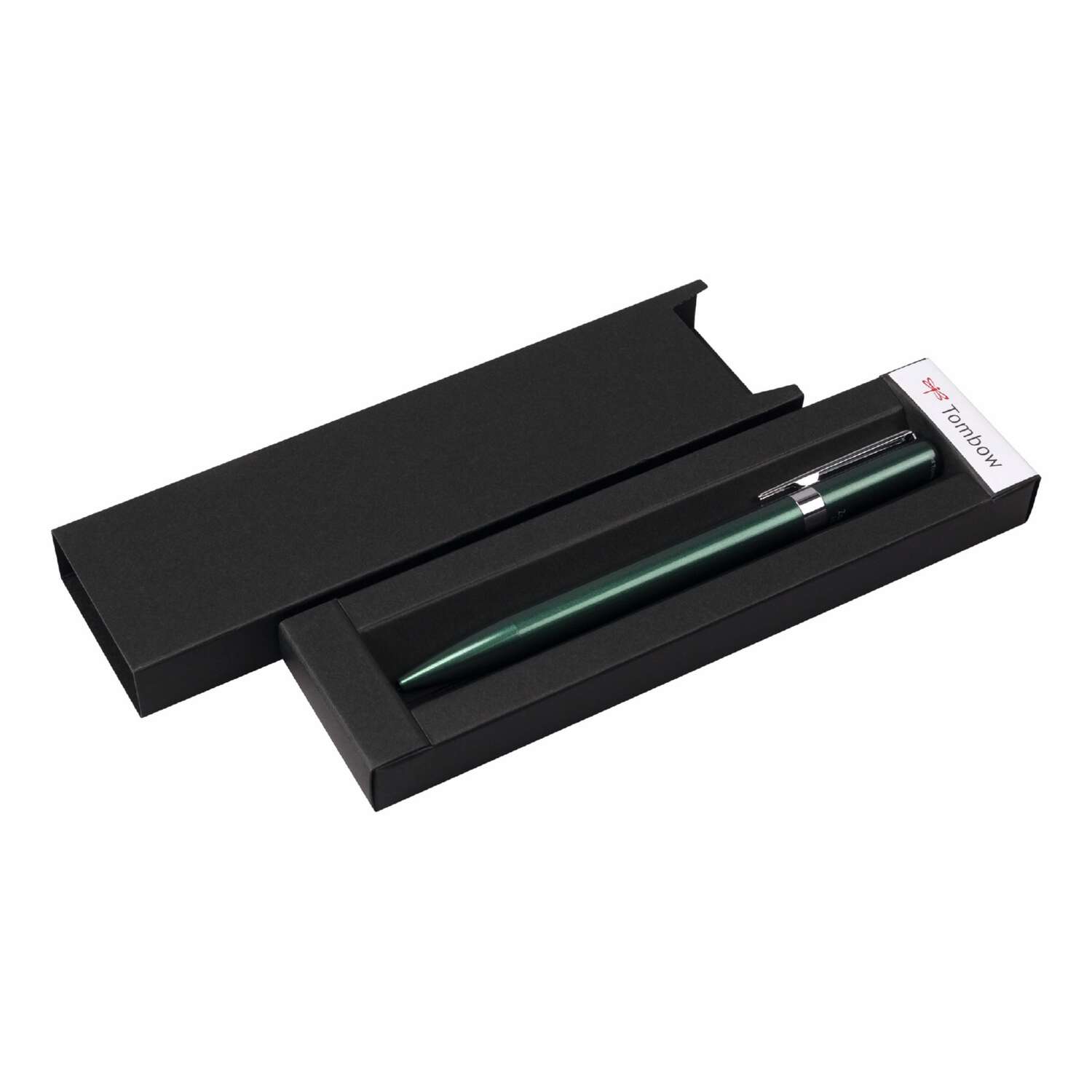 Ручка шариковая Tombow ZOOM L105 City черная корпус зеленый линия 0.7 мм подарочная упаковка - фото 1
