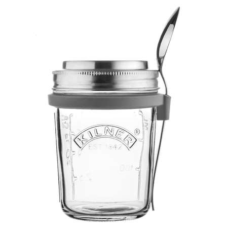 Банка Kilner с ложкой для завтрака с собой 0.35 л