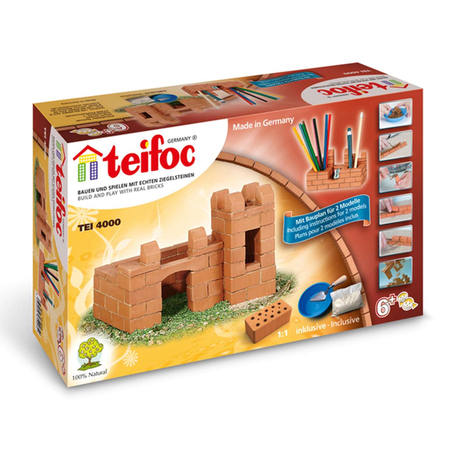 Конструктор teifoc Строительный набор Крепость карандашница TEI 4000 - фото 1