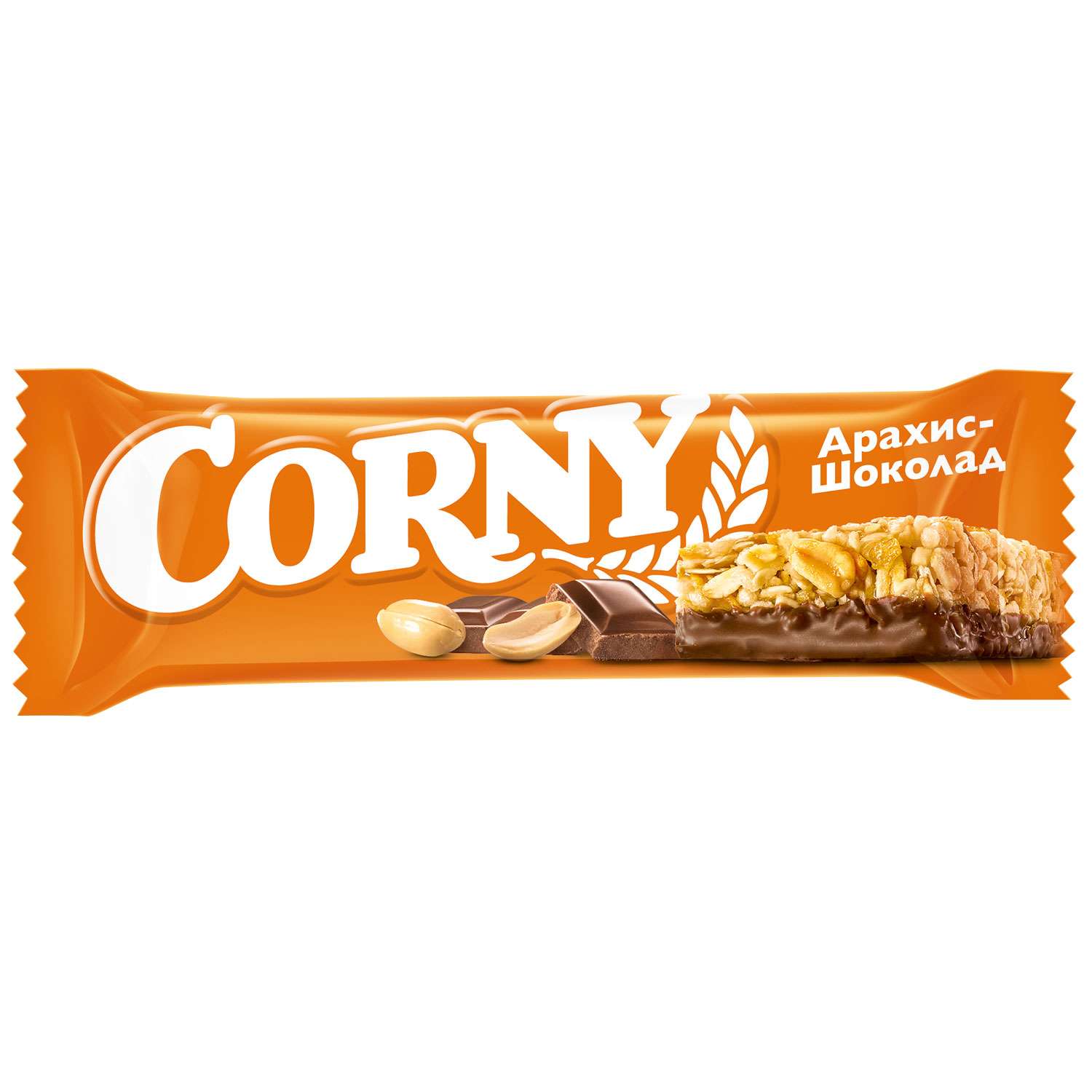 Батончик шоколадный CORNY с арахисом 50г - фото 1