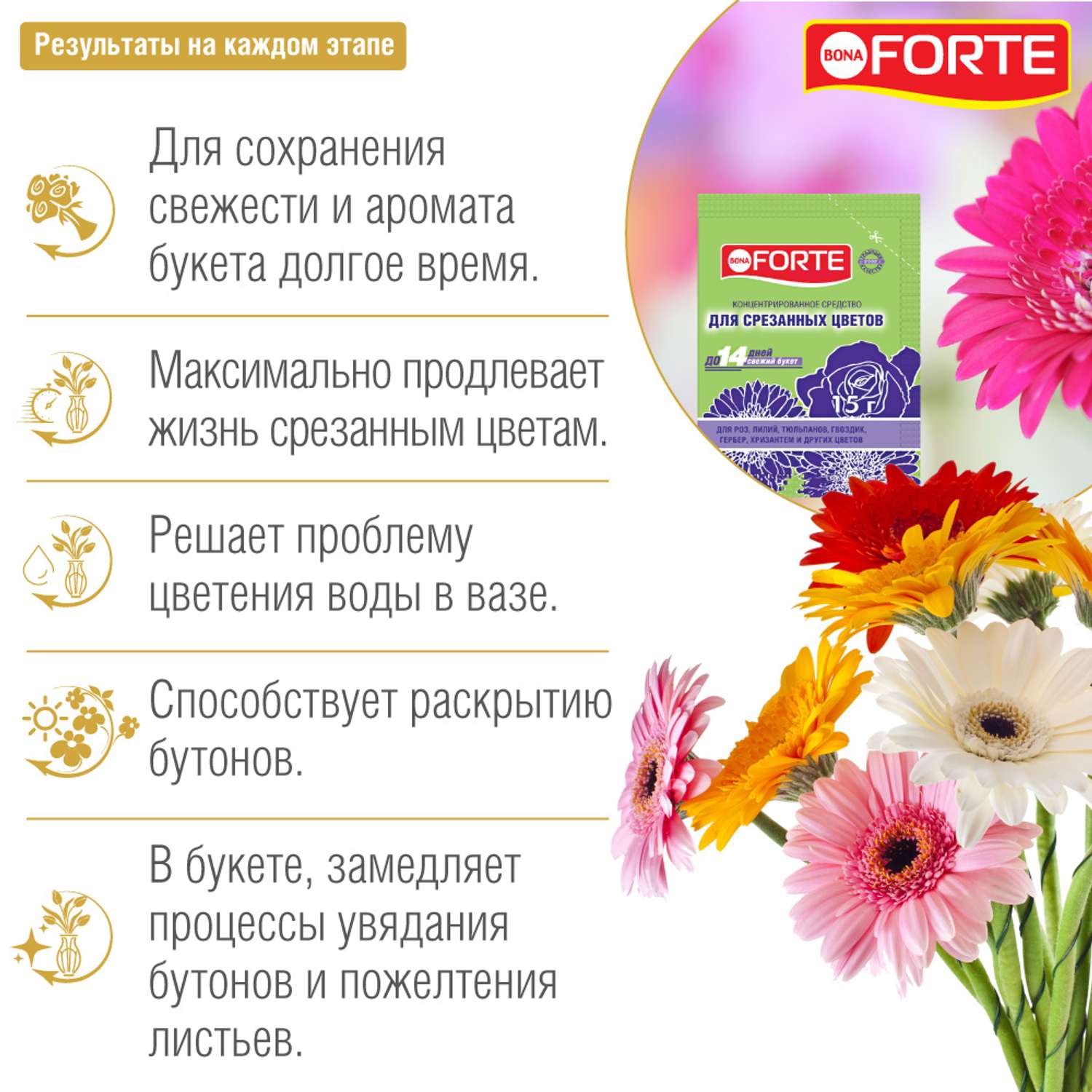 Средство Bona Forte для срезанных цветов сухое 15 г - фото 5