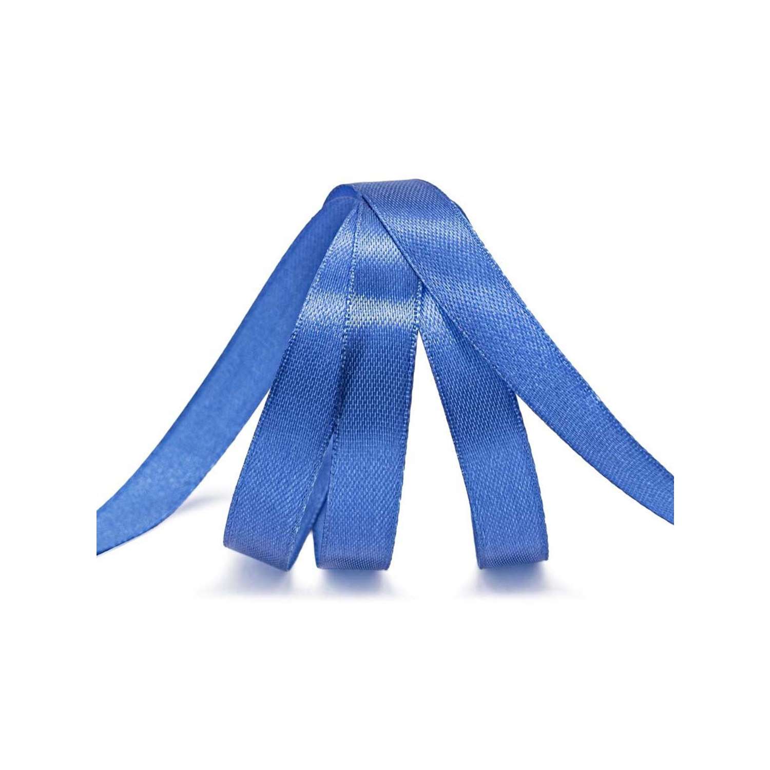 Лента Айрис атласная упаковочная флористическая 1.2 см 22.86 м 154 ярко - голубой - фото 3