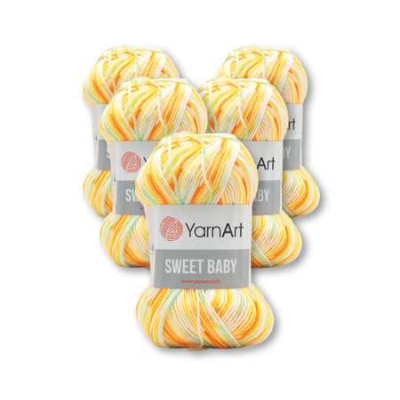 Пряжа для вязания YarnArt Sweet Baby 100 гр 300 м акрил тонкая детская 5 мотков цвет 902