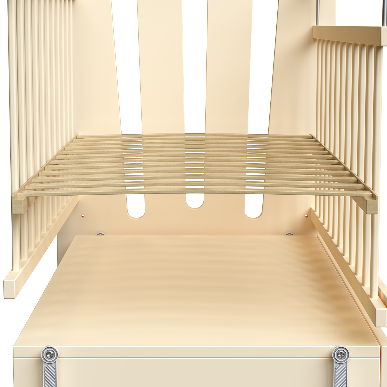 Детская кроватка ВДК Orso прямоугольная, продольный маятник (слоновая кость) - фото 5