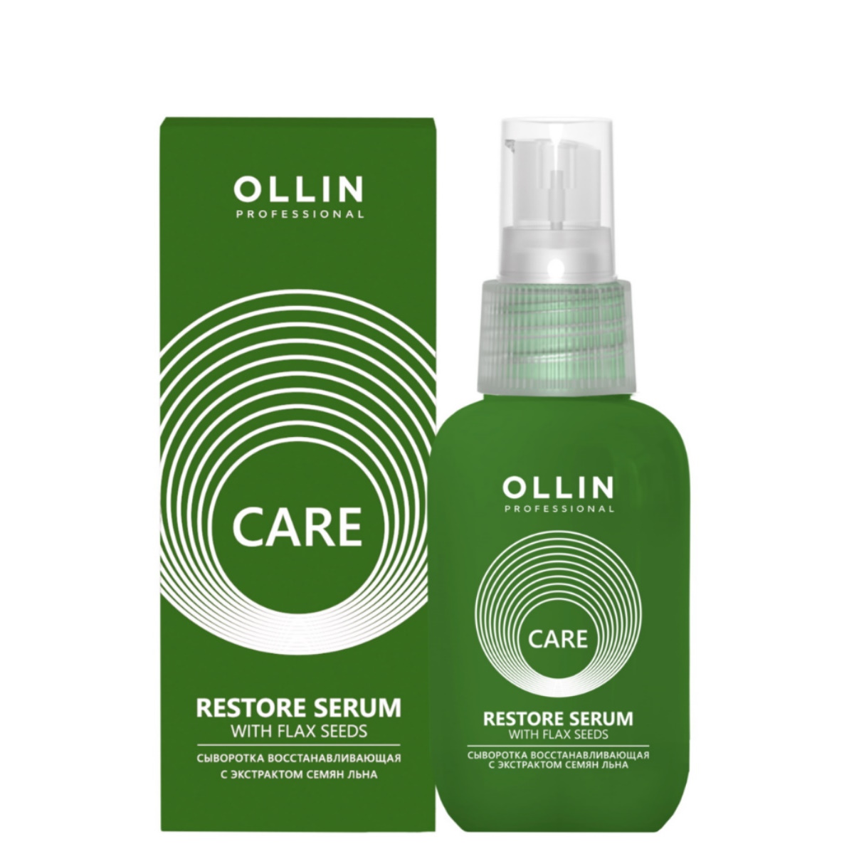 Сыворотка Ollin CARE для восстановления волос с экстрактом семян льна 50 мл - фото 1