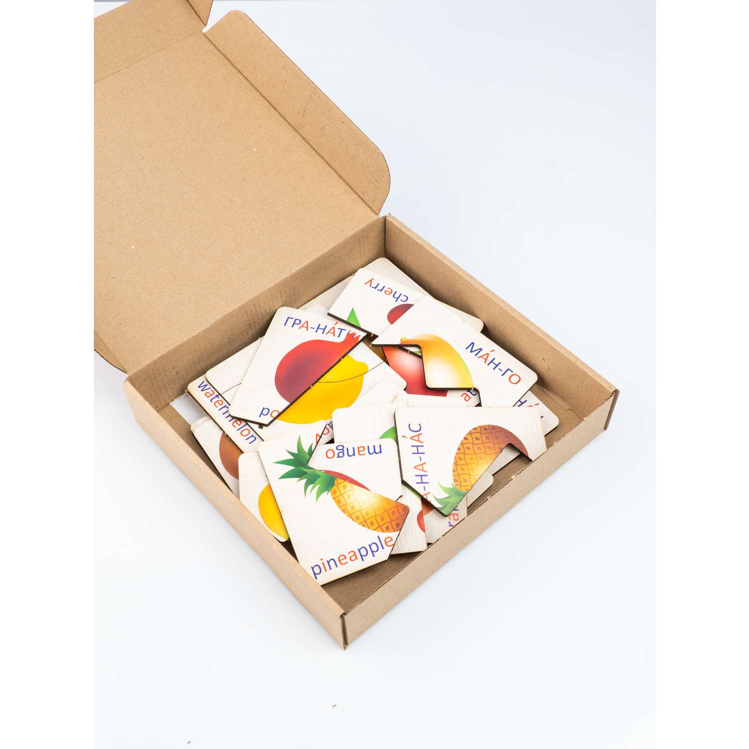 Пазлы для детей BiziGo картинки- половинки фрукты - фото 9