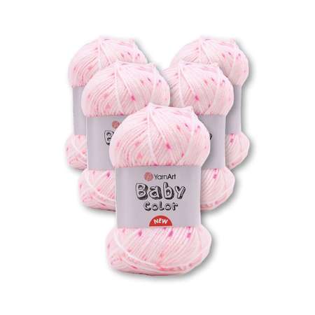 Пряжа для вязания YarnArt Baby color 50гр 150м акрил мягкая приятная 5 мотков 212 принт