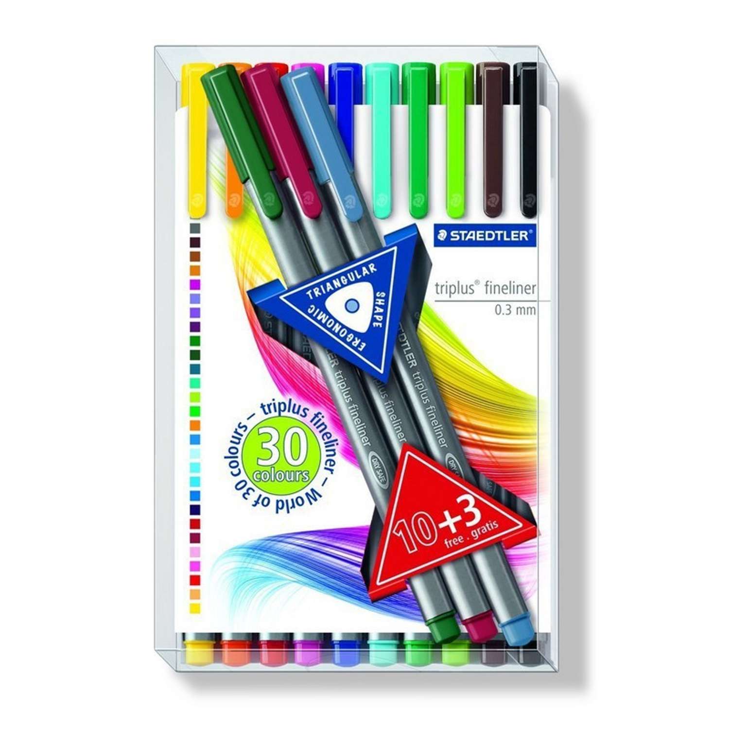 Ручки капиллярные Staedtler Triplus 13цветов 334 TB13 - фото 1