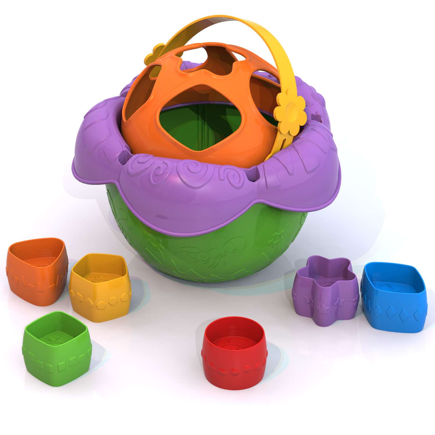 Дидактическая игрушка Нордпласт Ведро Цветочек в ассортименте - фото 2