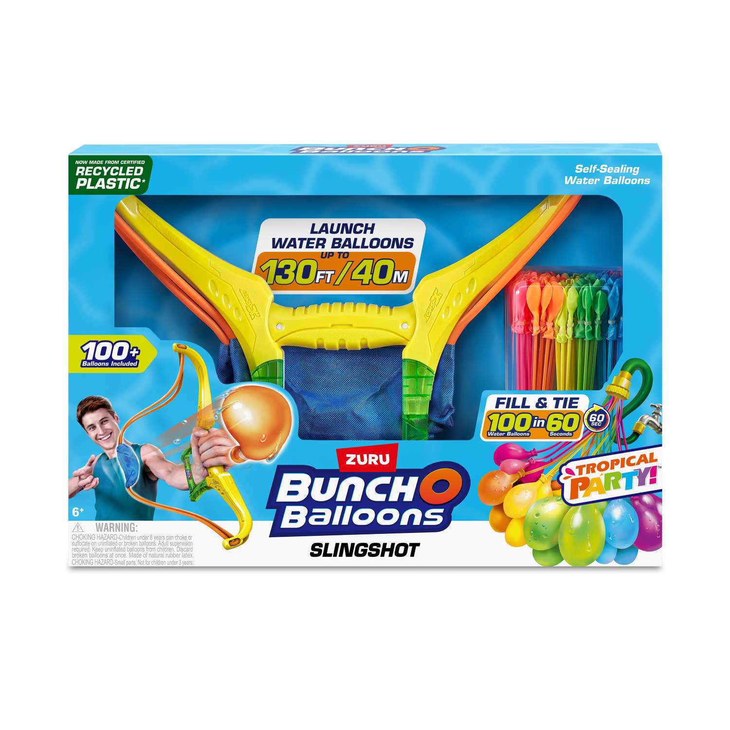 Водные шары-бомбочки Bunch O Balloons Tropical Party с рогаткой 100+ шаров 56494 - фото 17