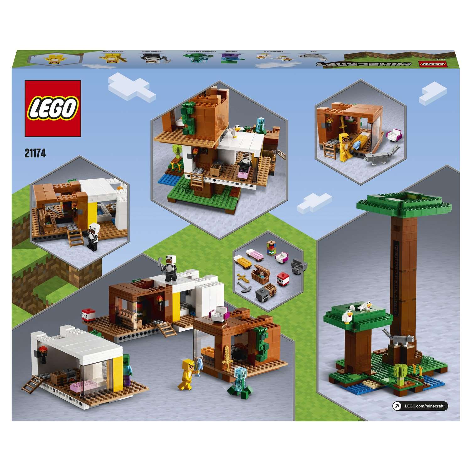 Конструктор LEGO Minecraft Современный домик на дереве 21174 - фото 3