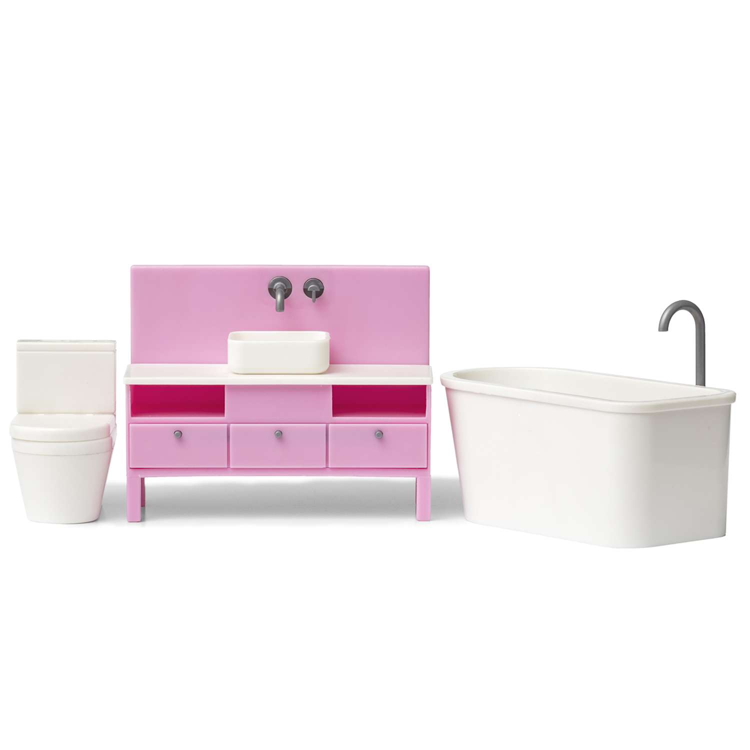 Мебель для домика Lundby для ванной комнаты базовая 4предмета LB_60305700 LB_60305700 - фото 1