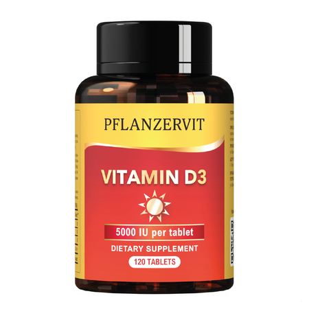 Витамин Д3 5000 PFLANZERVIT для иммунитета энергии 120 таблеток