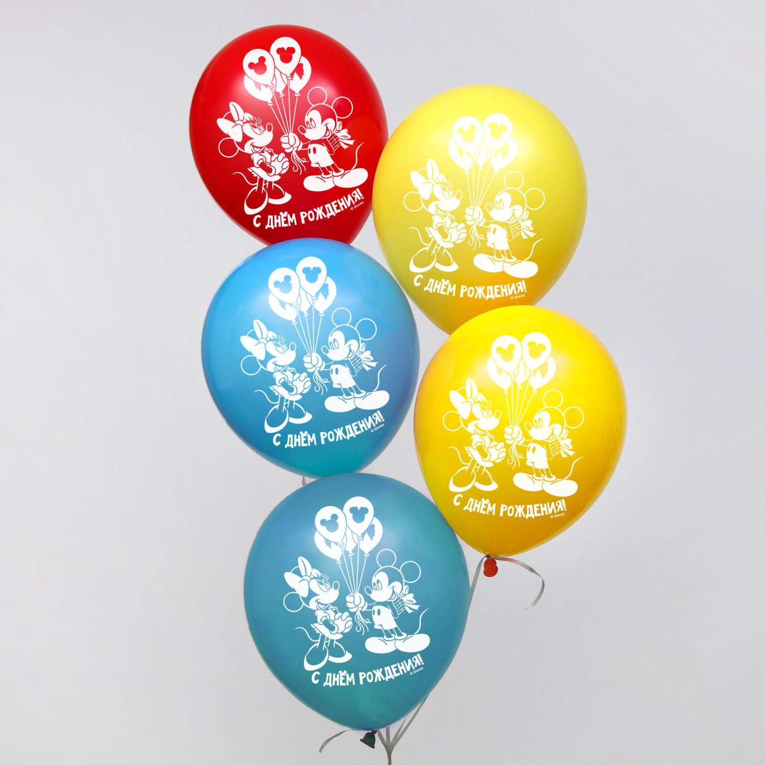 Воздушные шары Disney С днем рождения Микки Маус и его друзья 25 штук - фото 1