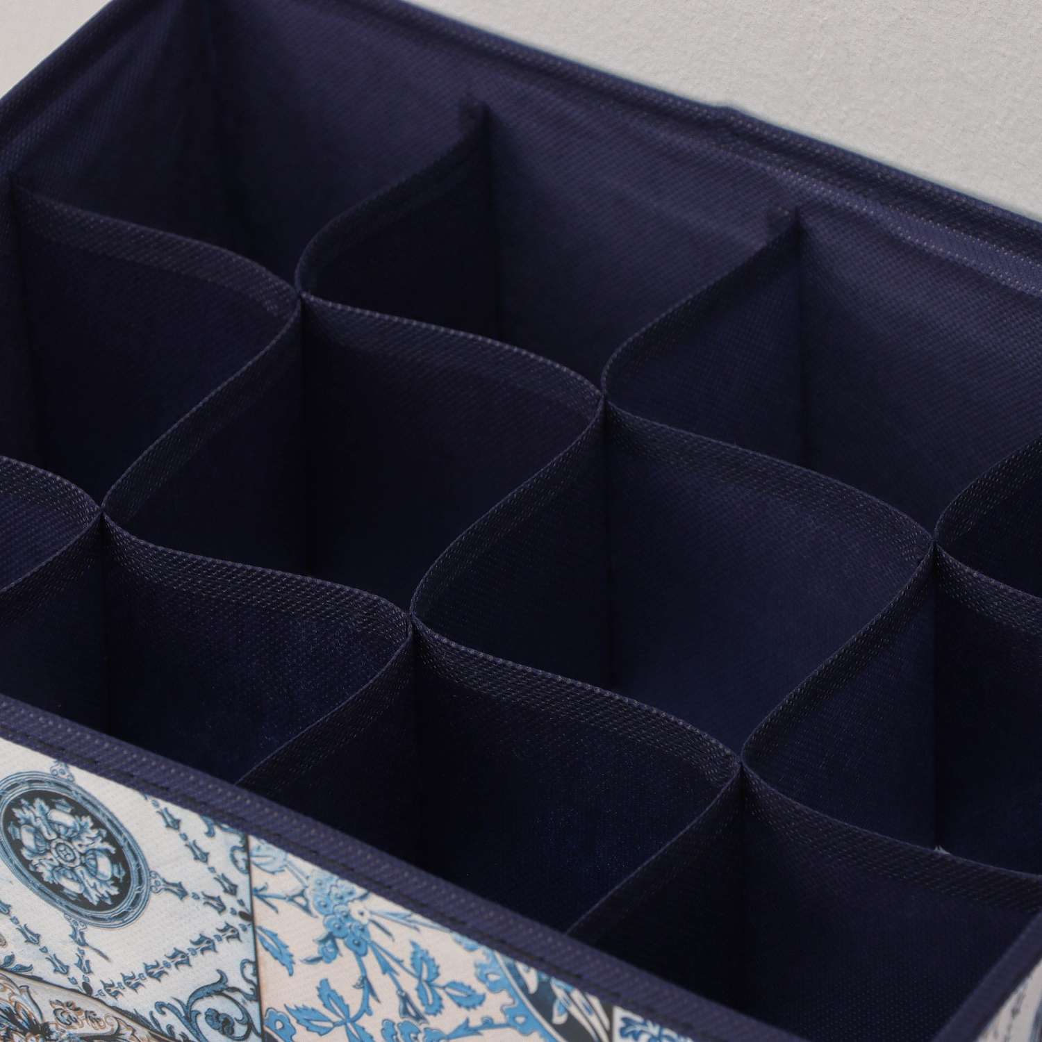 Органайзер Доляна для хранения белья «Мозаика» 12 отделений 32×24×12 см цвет синий - фото 3