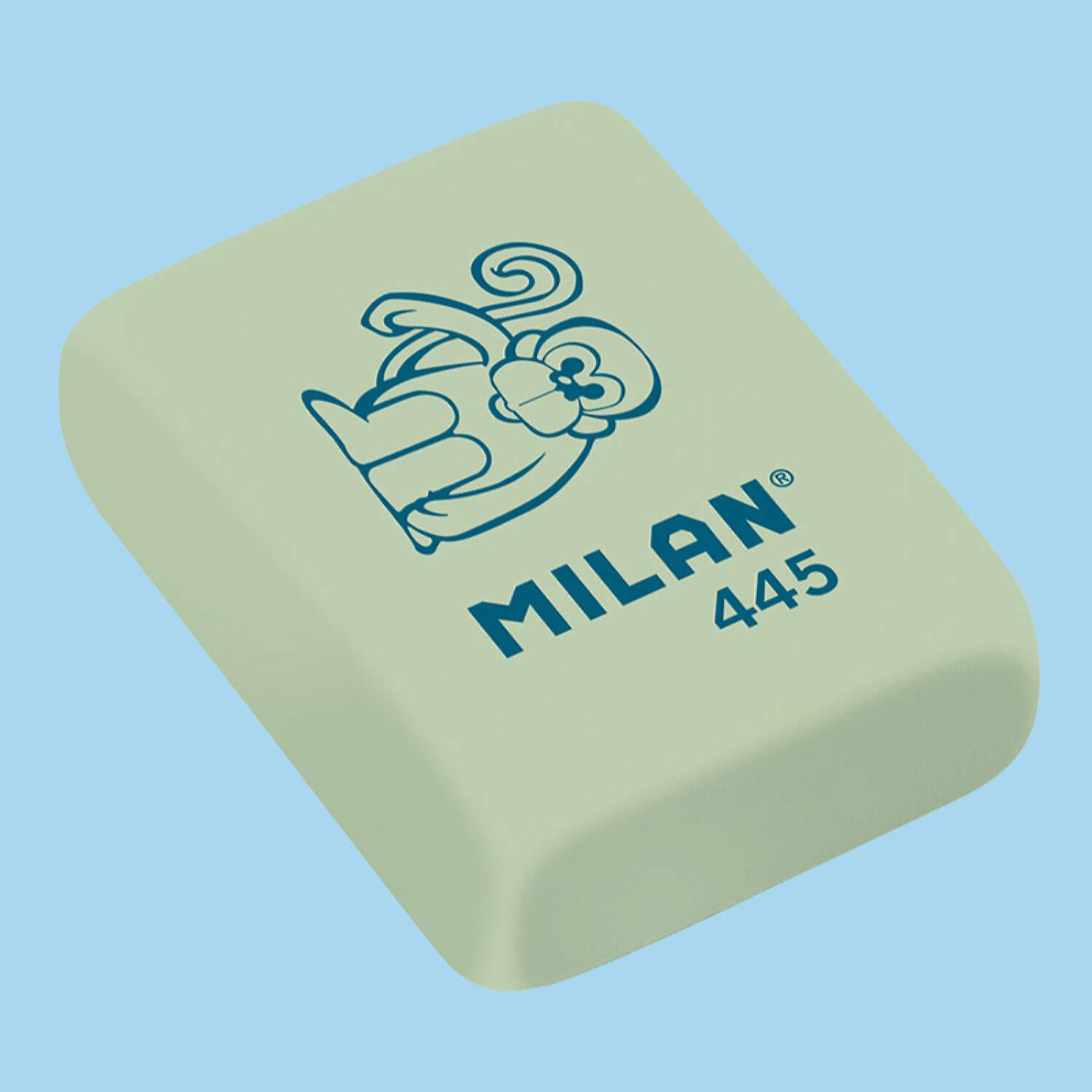 Набор квадратных ластиков MILAN белого цвета из синтетического каучука и пластика для стирания графитовых карандашей - фото 2