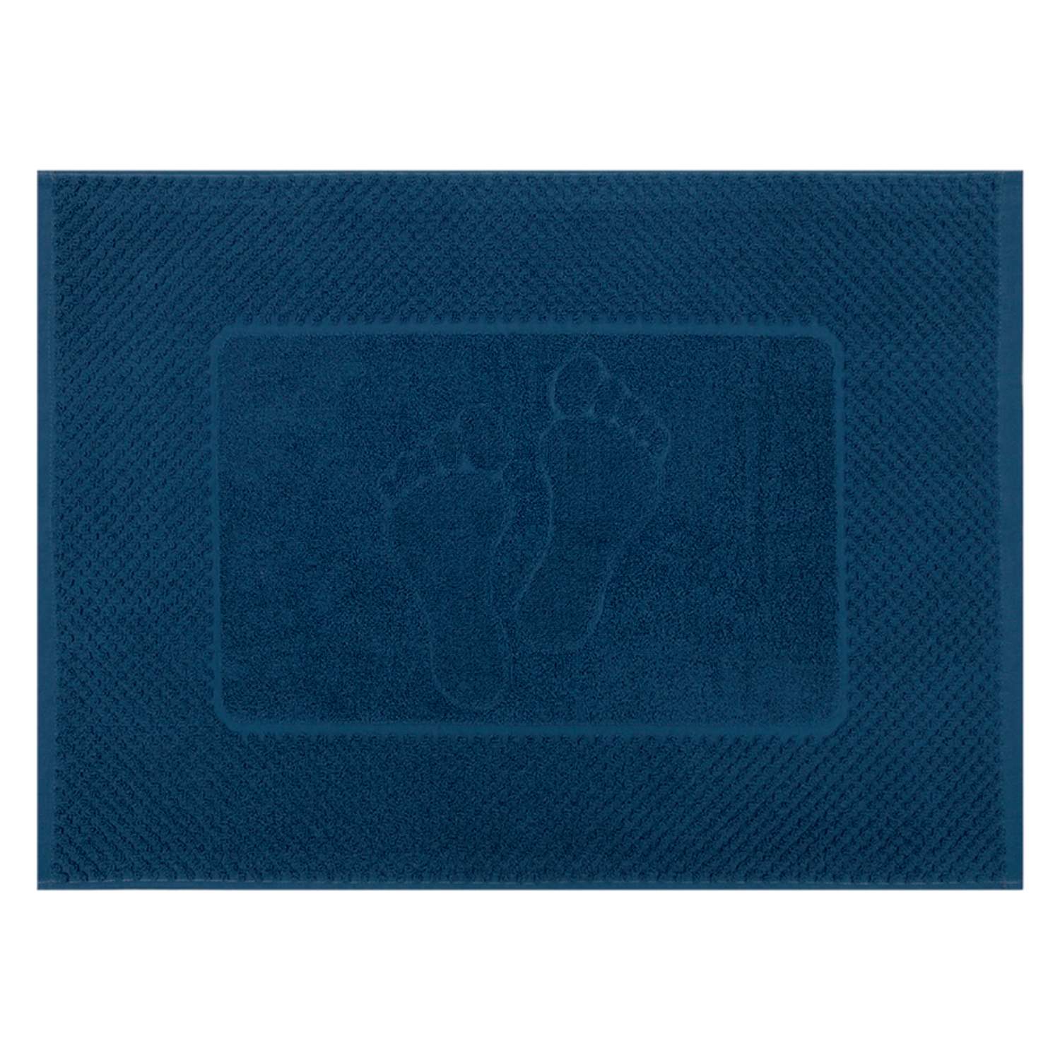 Махровое полотенце-коврик Bravo м7725_01 50х70 синий - фото 1