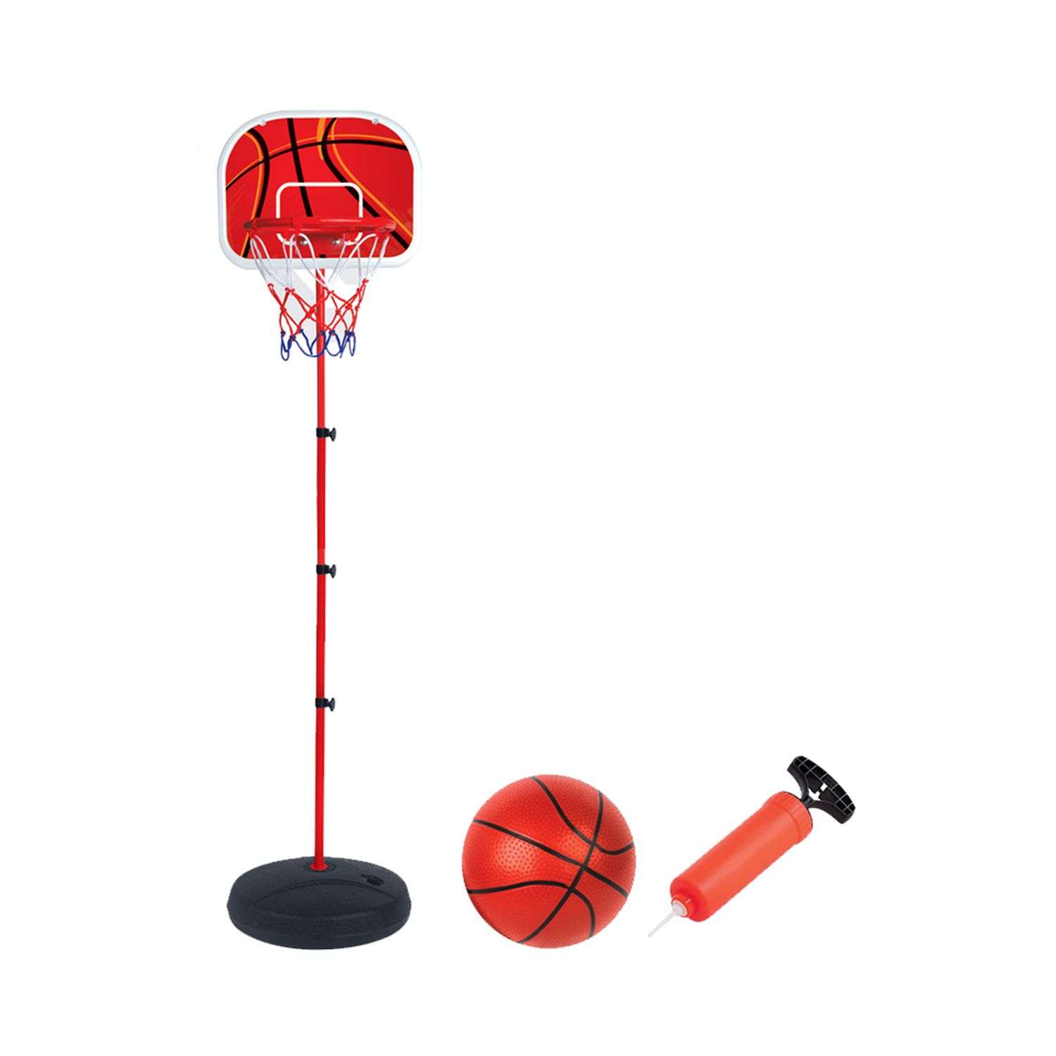 Игровой набор Keyprods баскетбольная стойка с корзиной мячом и насосом 115 см - фото 1