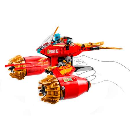 Конструктор детский LEGO Ninjago Штормовой мотоцикл для робота Кая