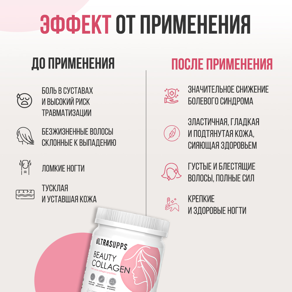 Коллаген Бьюти ULTRASUPPS 150 г для красоты кожи волос и ногтей - фото 4