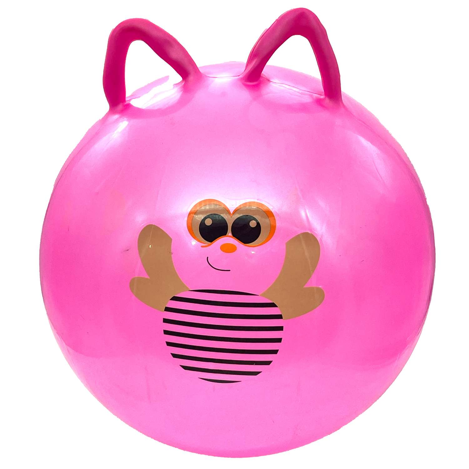 Мяч прыгун с ушками 45 см Bolalar розовый - фото 1