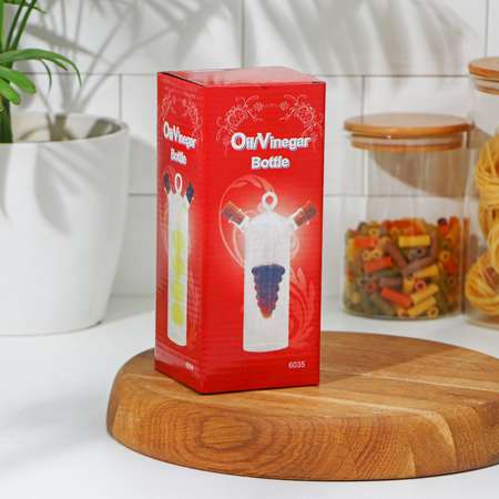 Бутыль Sima-Land стеклянная для соуса и масла 2 в 1 «Фьюжн» 250/100 мл 8×6×20 см