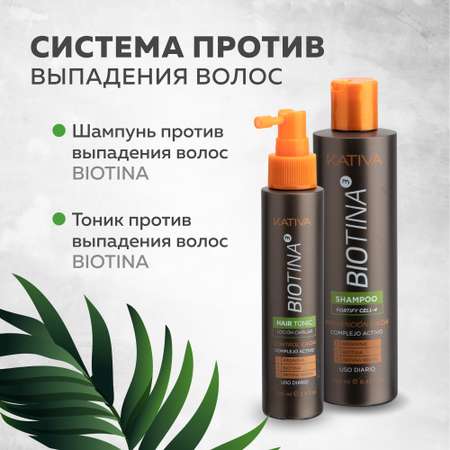 Концентрат Kativa против выпадения волос в ампулах Biotina 12 шт по 4 мл