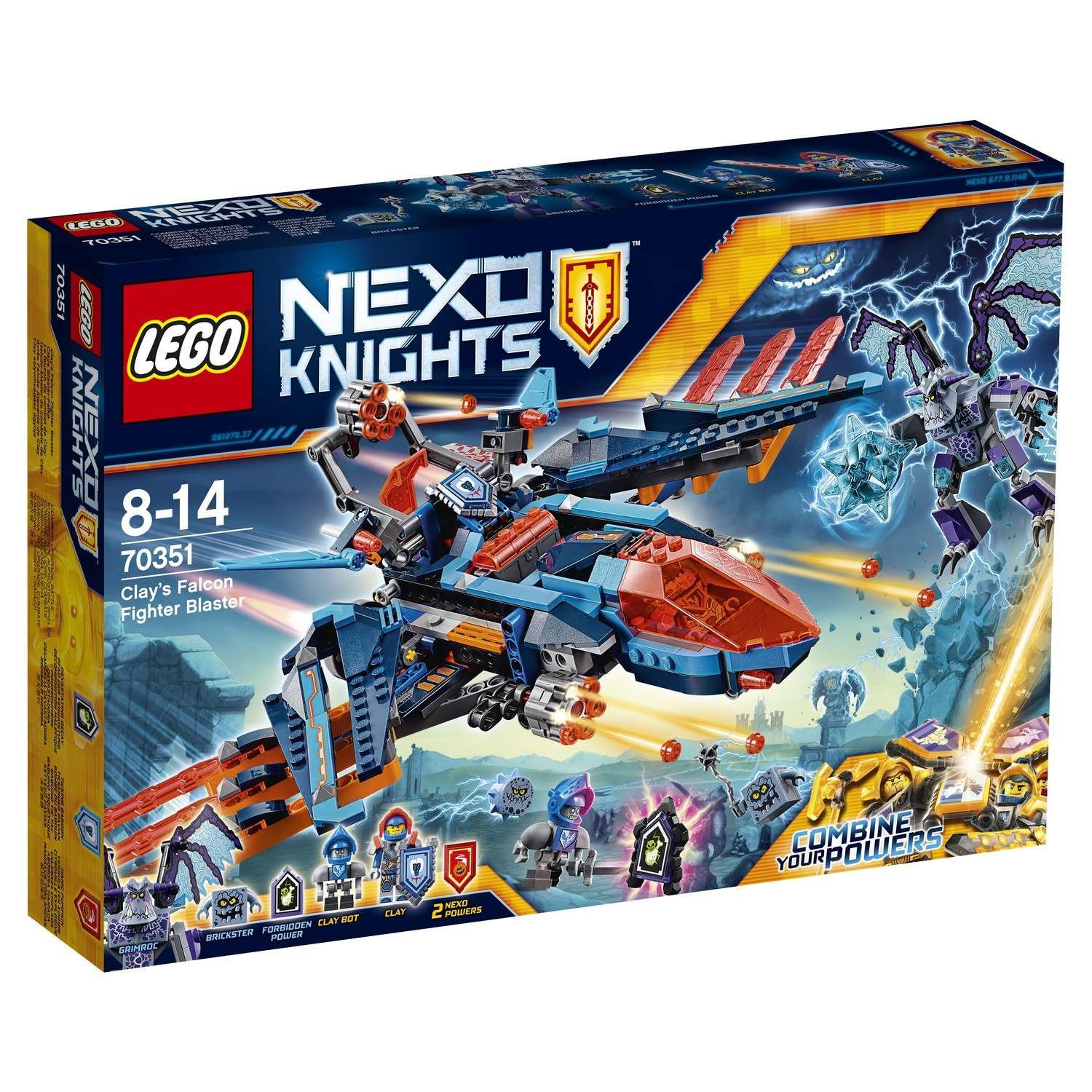 Конструктор LEGO Nexo Knights Самолёт-истребитель «Сокол» Клэя (70351) - фото 2