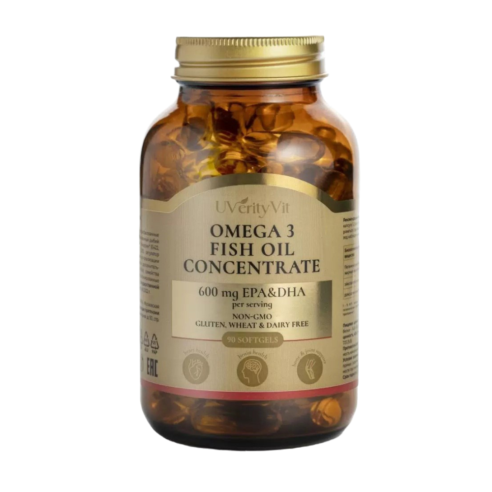 БАД Омега 3 Fish Oil UVerity 90 капсул - фото 1