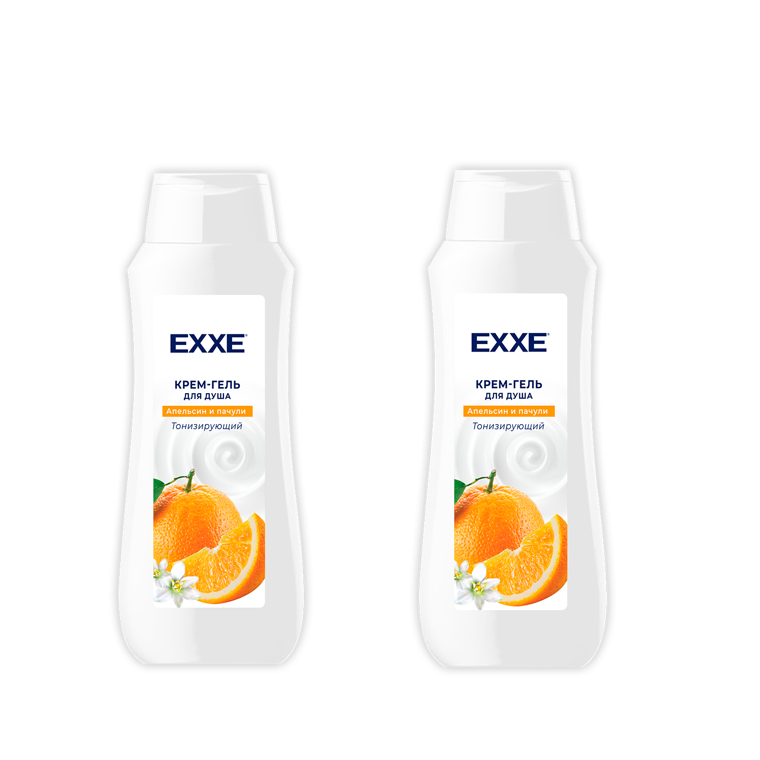 Крем-гель для душа EXXE Тонизирующий Апельсин и пачули 400 мл 2 шт - фото 1