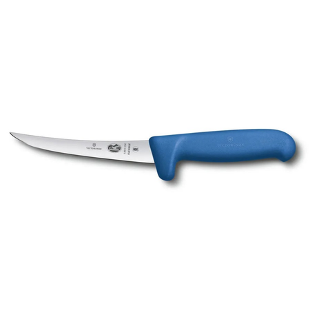 Нож кухонный Victorinox Fibrox 5.6612.12 стальной разделочный лезвие 120 мм прямая заточка синий