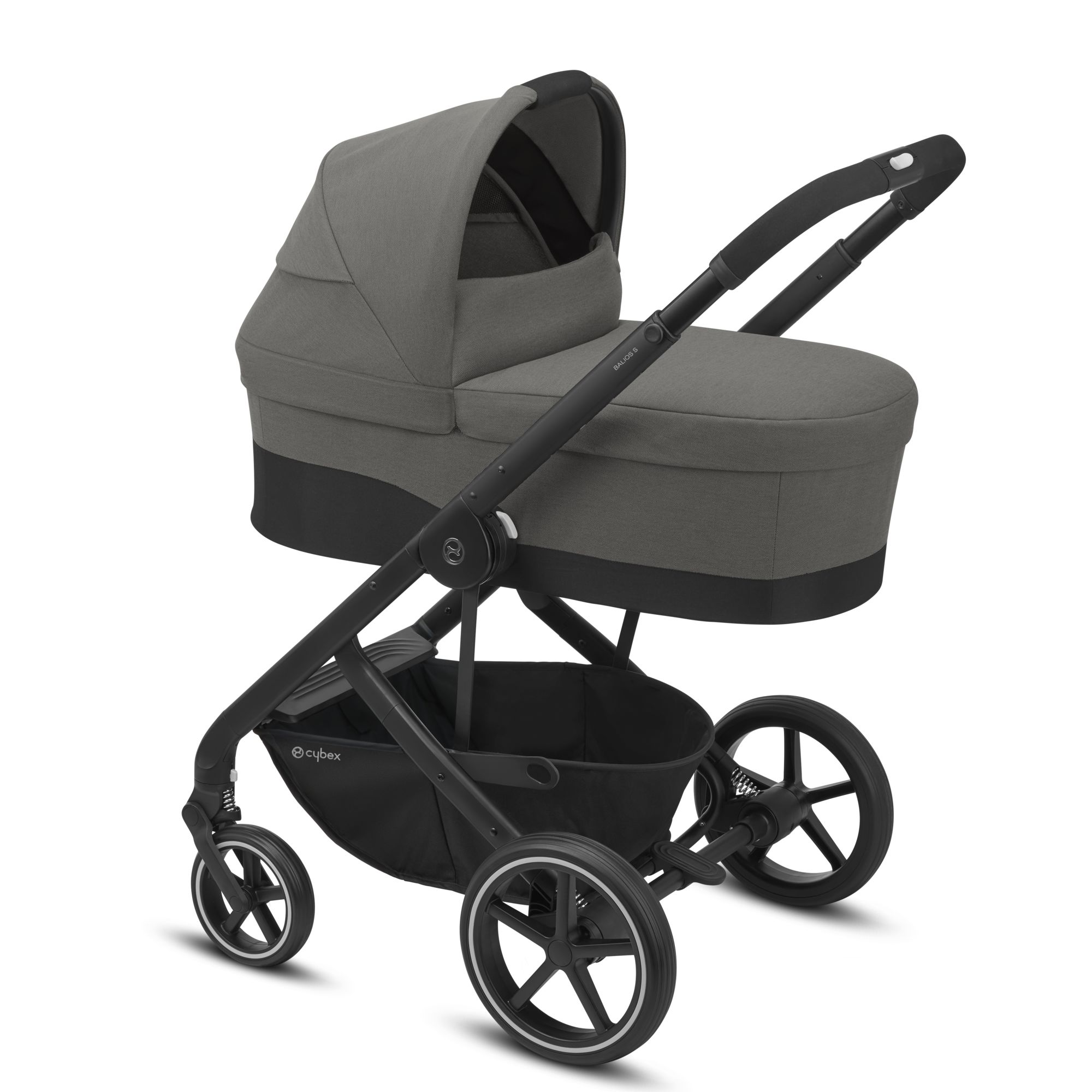 Коляска 3в1 Cybex Balios S BLK с дождевиком Soho Grey - фото 3