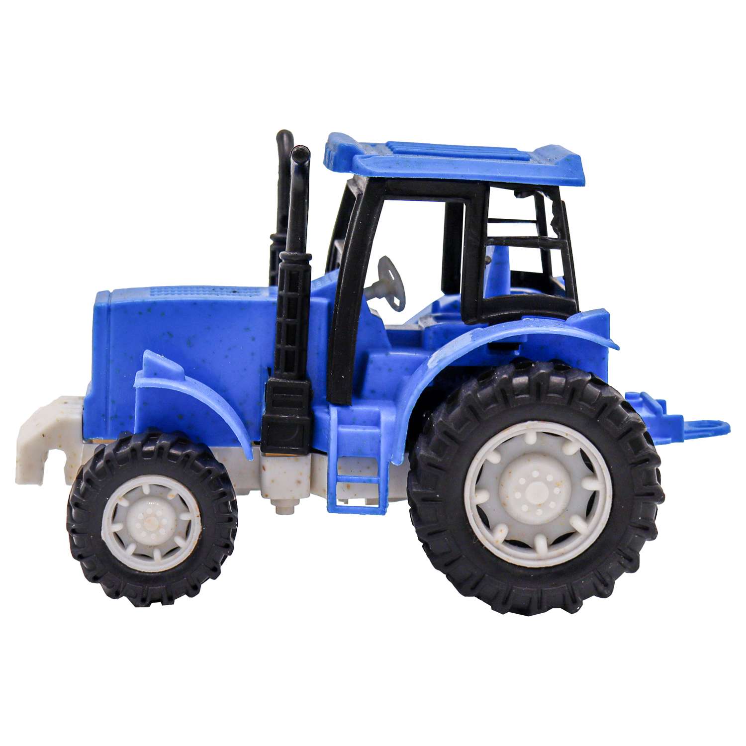 Игрушка Funky Toys Эко-Трактор с фрикц.механизмом 12 см Синий FT0416332-2 FT0416332-2 - фото 3