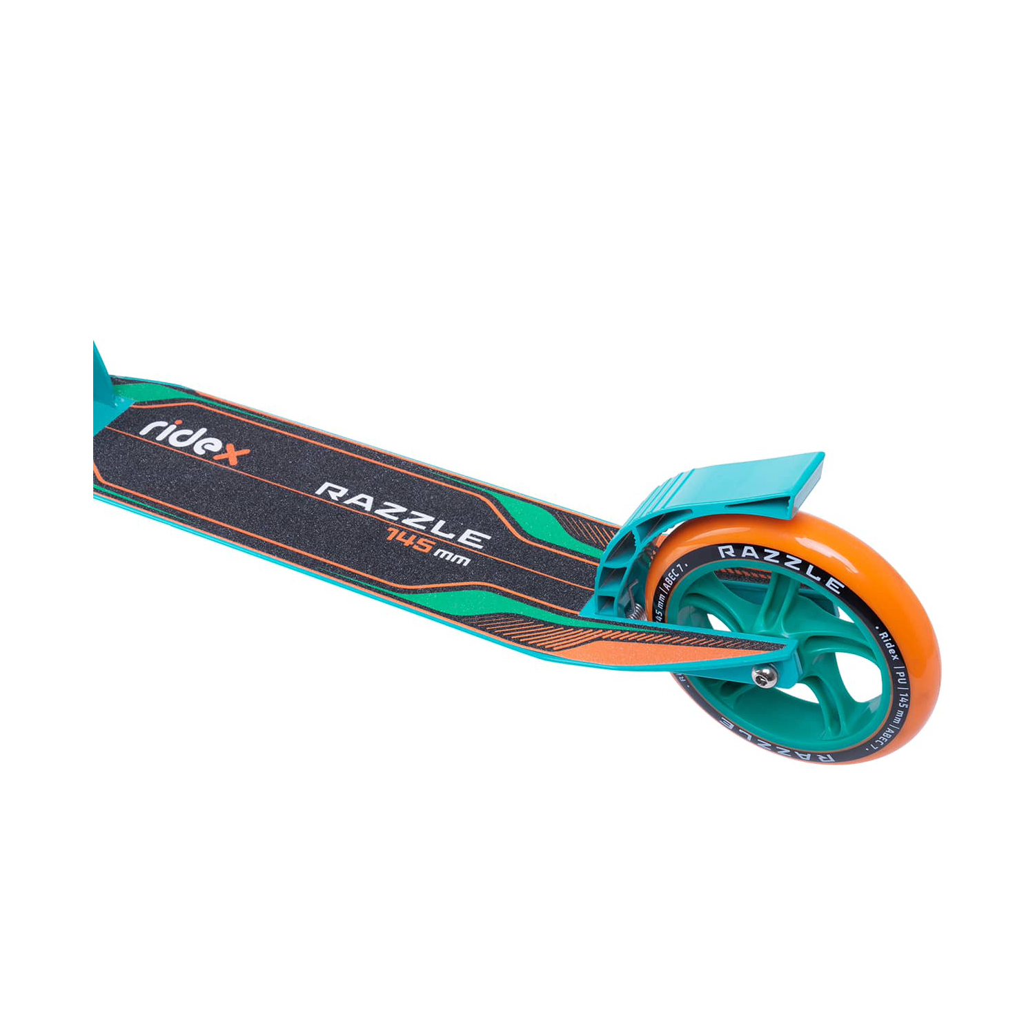 Самокат RIDEX двухколесный Scooter 2 wheels Razzle 145 reen/orange - фото 5