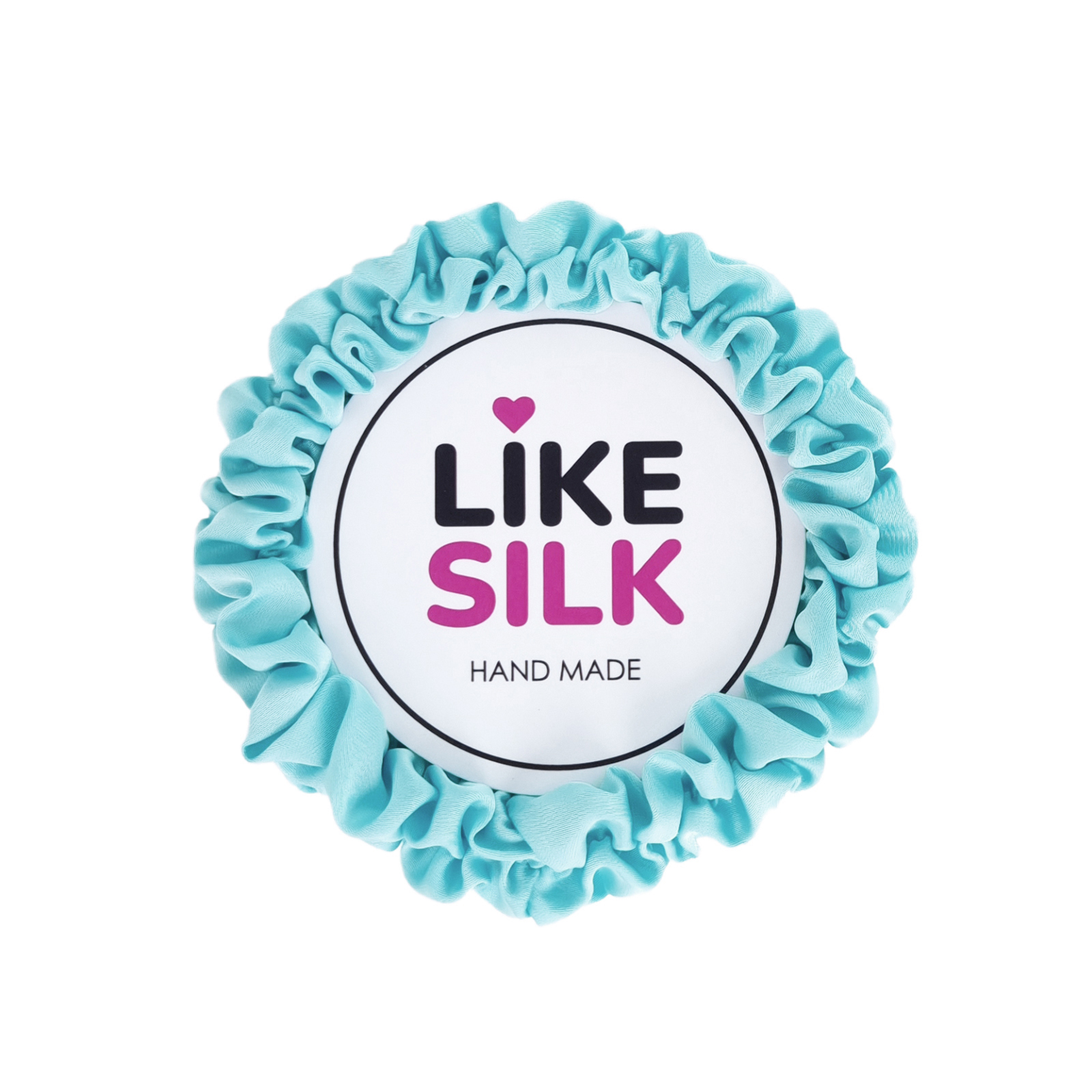 Резинка для волос LIKE SILK №1 шёлк ARMANI светло-бирюзовый - фото 2