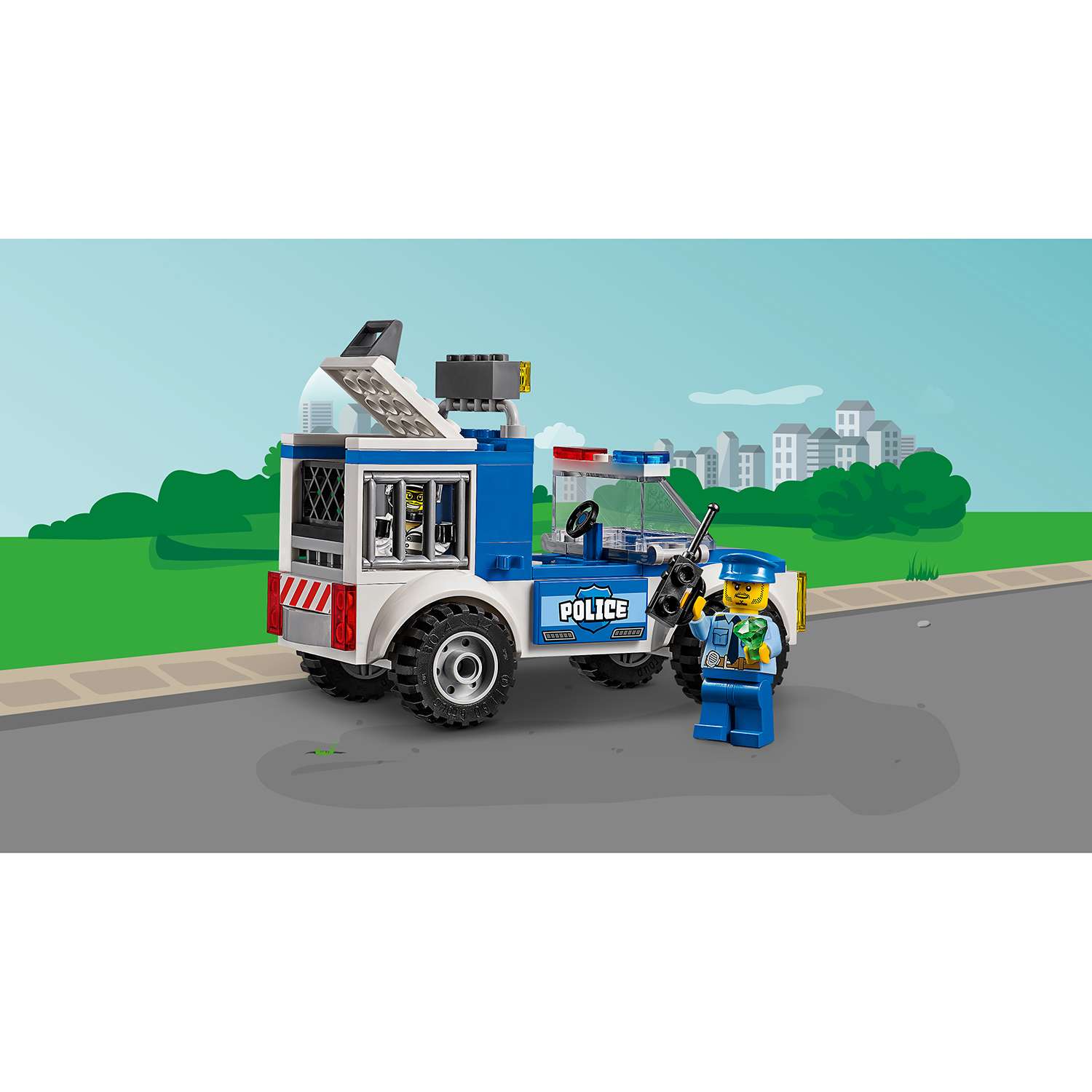 Lego junior best sale police truck chase