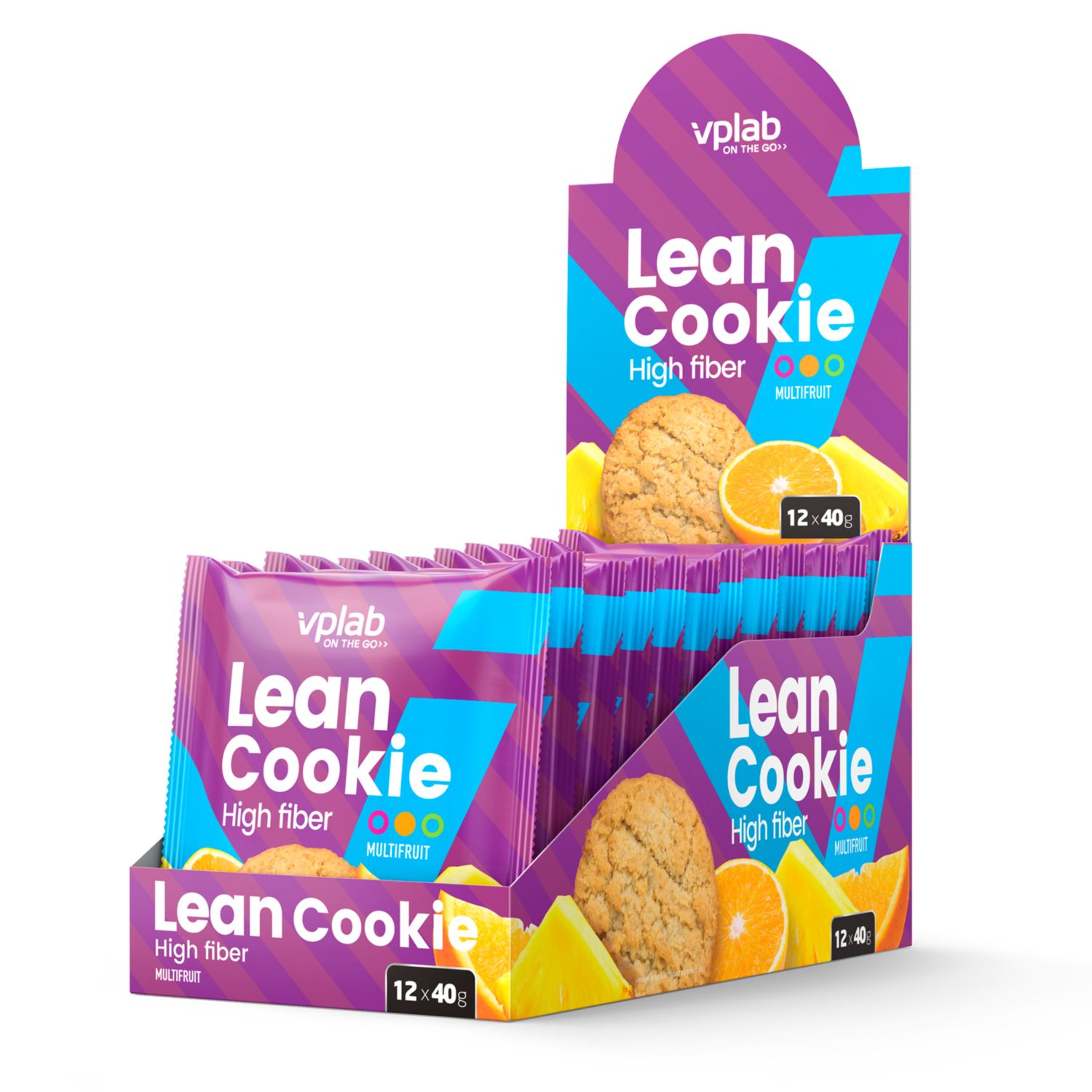 Печенье VPLAB Lean cookie мультифрукты 40г - фото 2