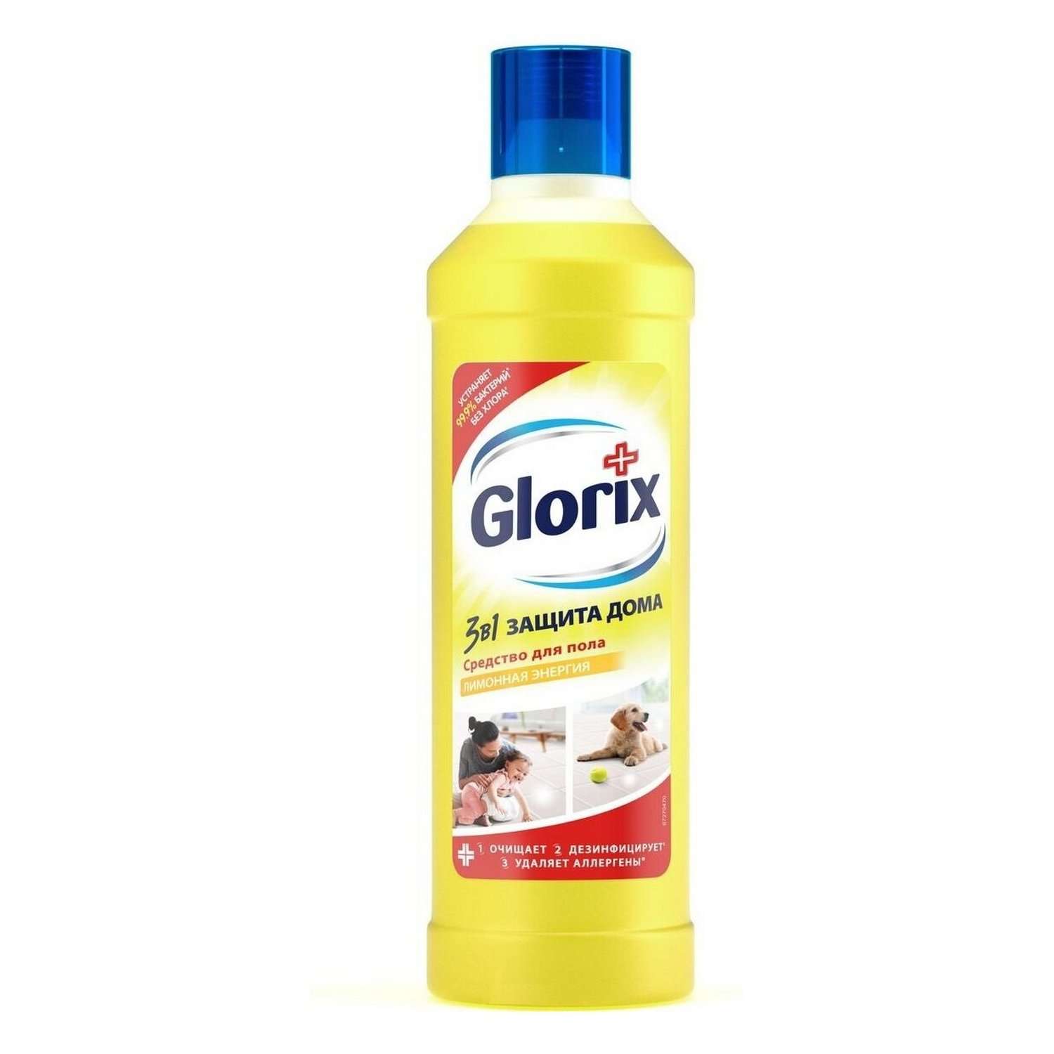 Средство для мытья пола Glorix Лимонная Энергия 1л - фото 1