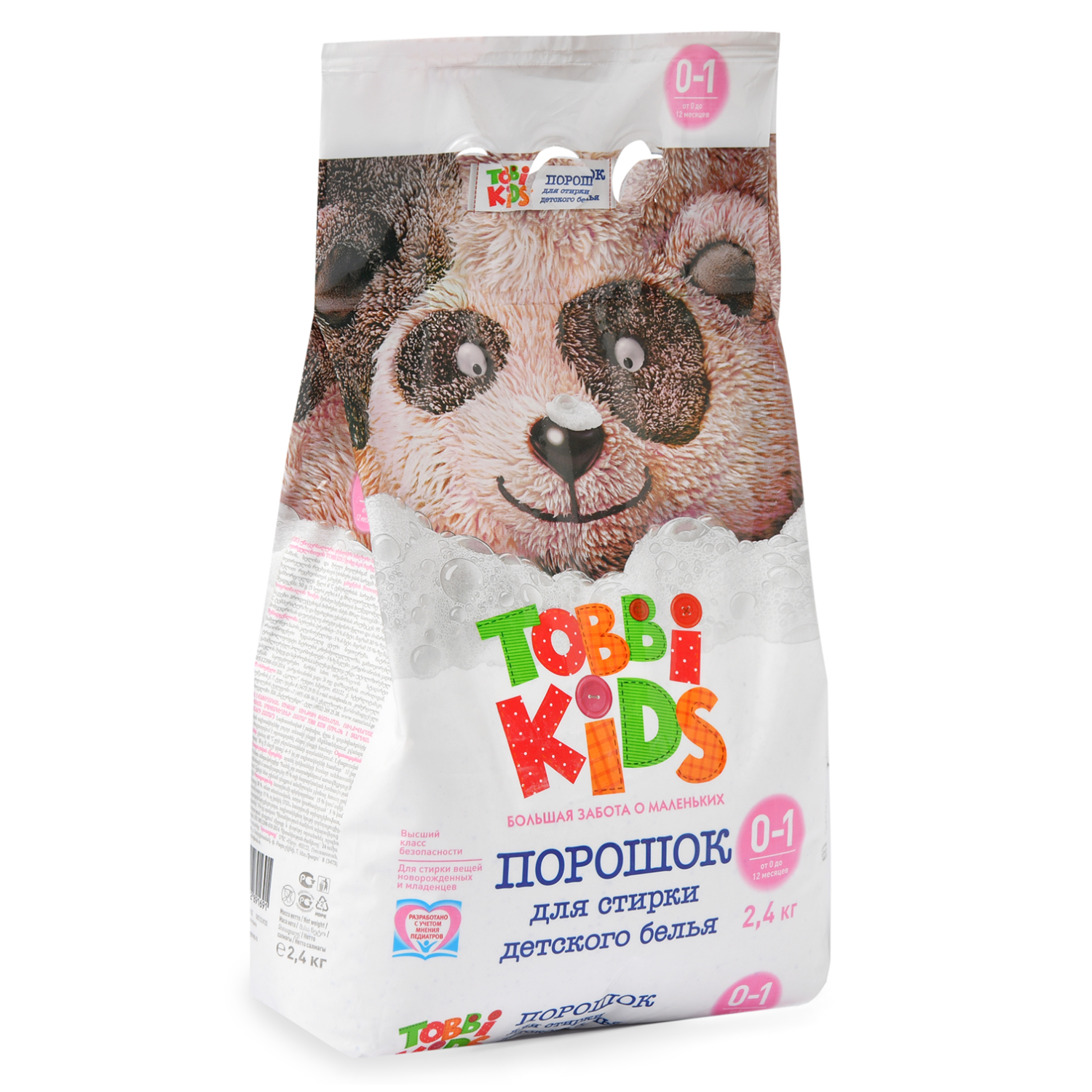 Порошок Tobbi Kids для стирки детского белья 0-12 2.4кг - фото 1