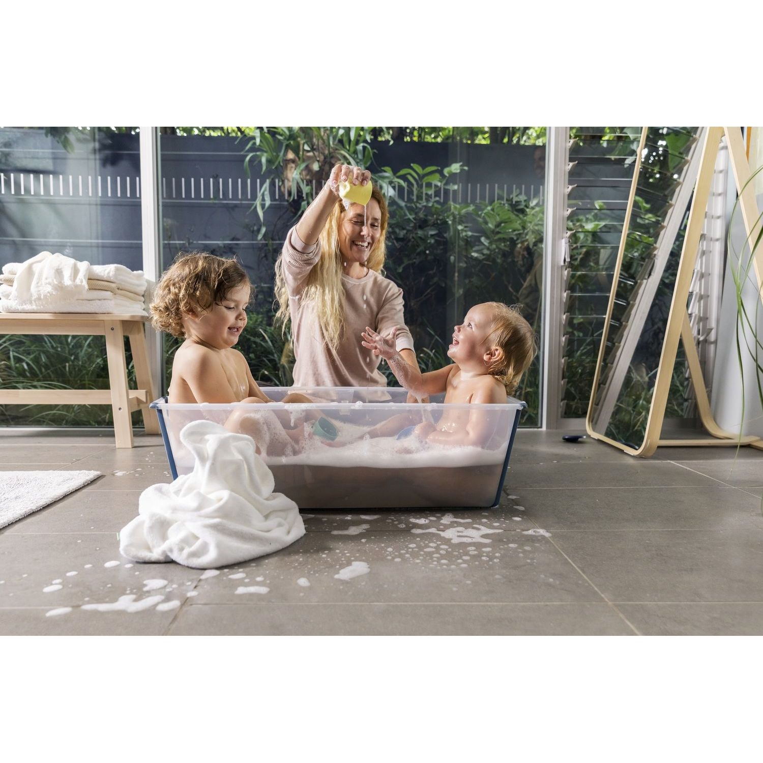 Ванночка Stokke Flexi Bath Макси Прозрачный-голубой - фото 9