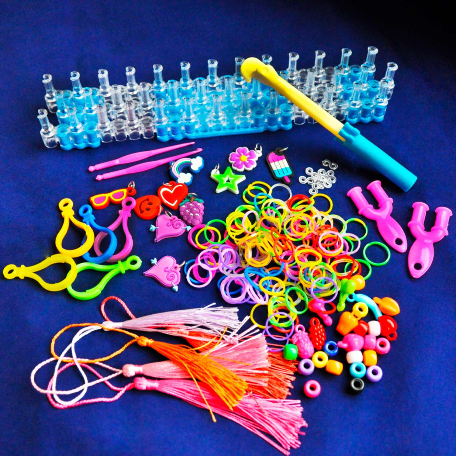 Набор резинок для плетения Color Kit для плетения браслетов 5600 шт 8 видов деталей - фото 5