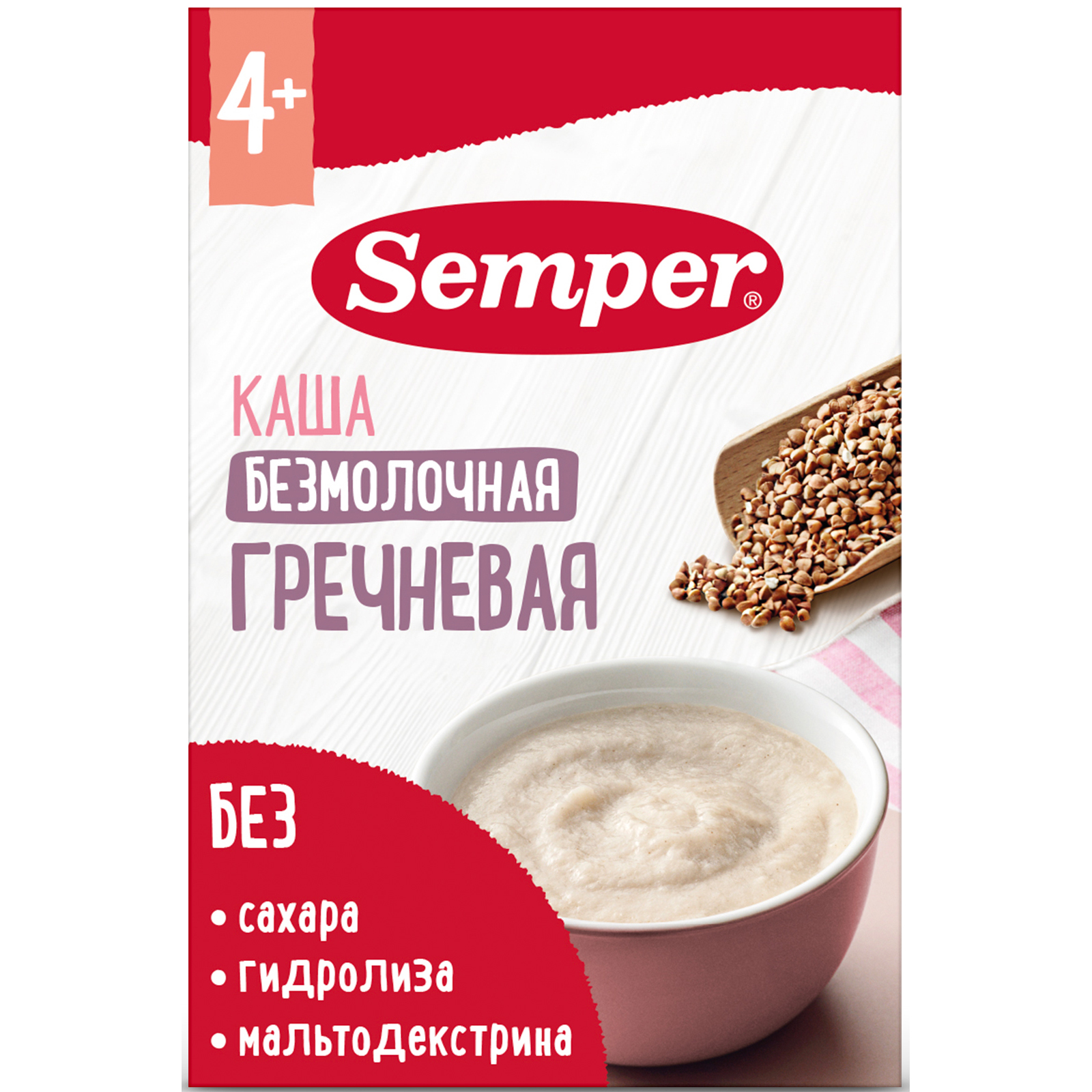 Каша безмолочная Semper гречневая 180г с 4месяцев купить по цене 669 ₽ в  интернет-магазине Детский мир