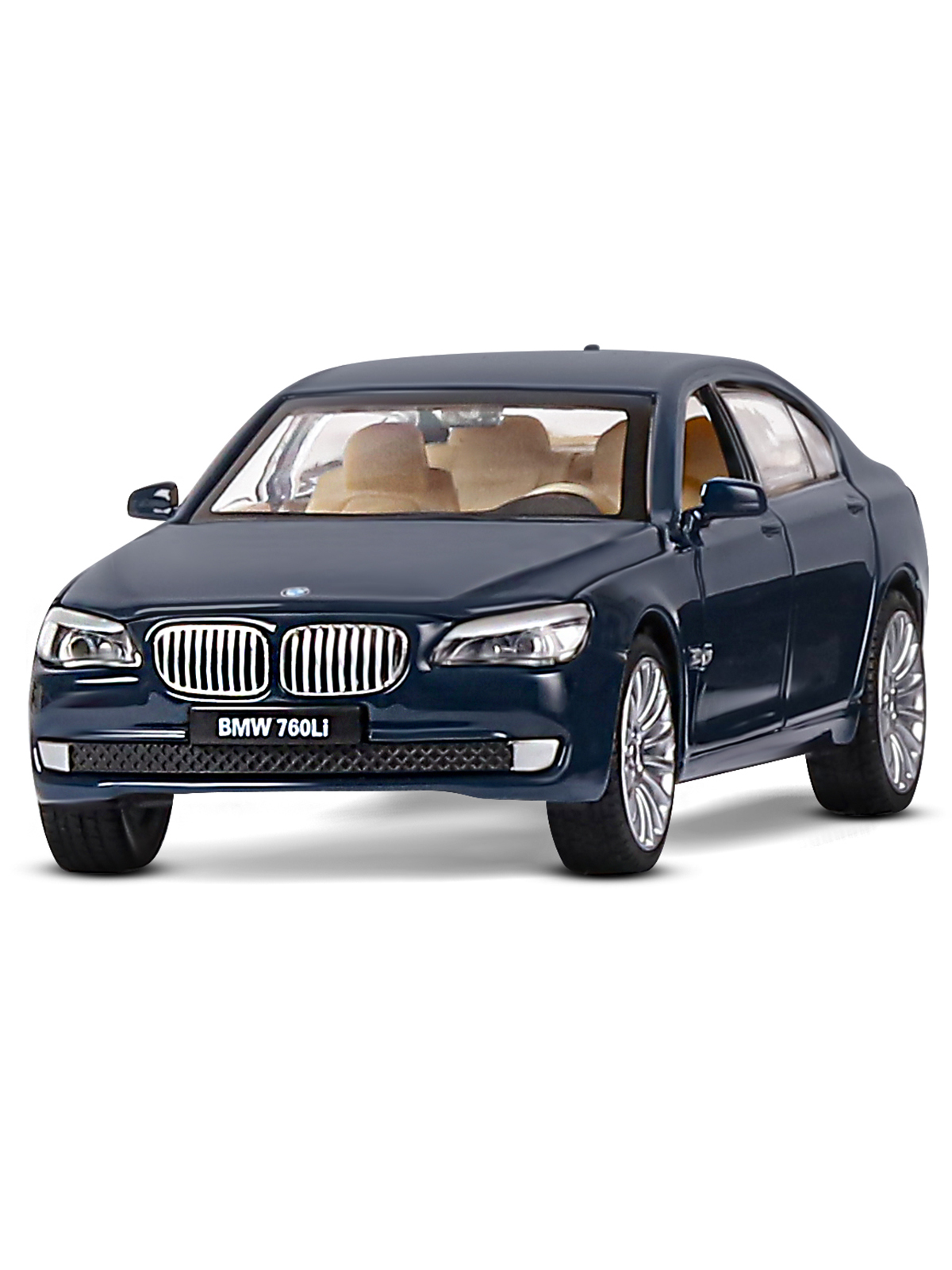 Автомобиль АВТОпанорама BMW 760 LI 1:32 синий JB1251035 - фото 9